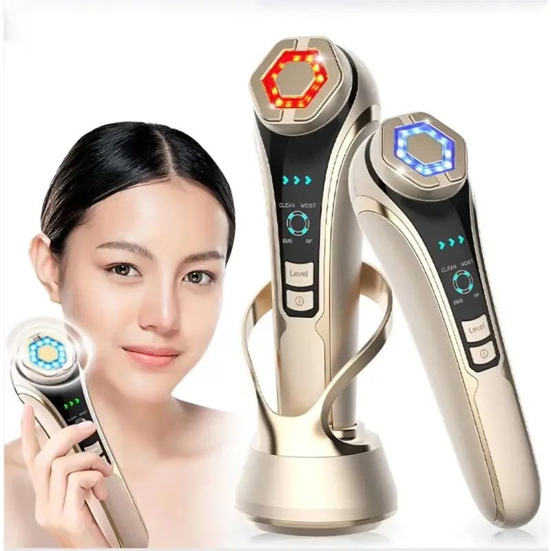 Novel RF Facial Lifting and Tightening Beauty Instrument, Home Use EMS Microcurrent Beauty Device, Gift Idea for Face Care