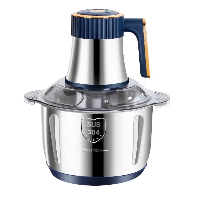 5L Electric Meat Grinding Tool, Stainless Steel Food Chopper, Household Kitchen Appliances for Vegetables, Onions, Garlic, Peppers, Salads, Fruits, Dough