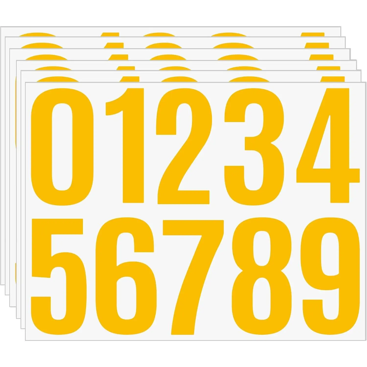 4 Inch Large Address Number Stickers 0-9, 6 Sheets  Self-Adhesive Vinyl House Numbers for Mailbox, Door Signs &  Decor.