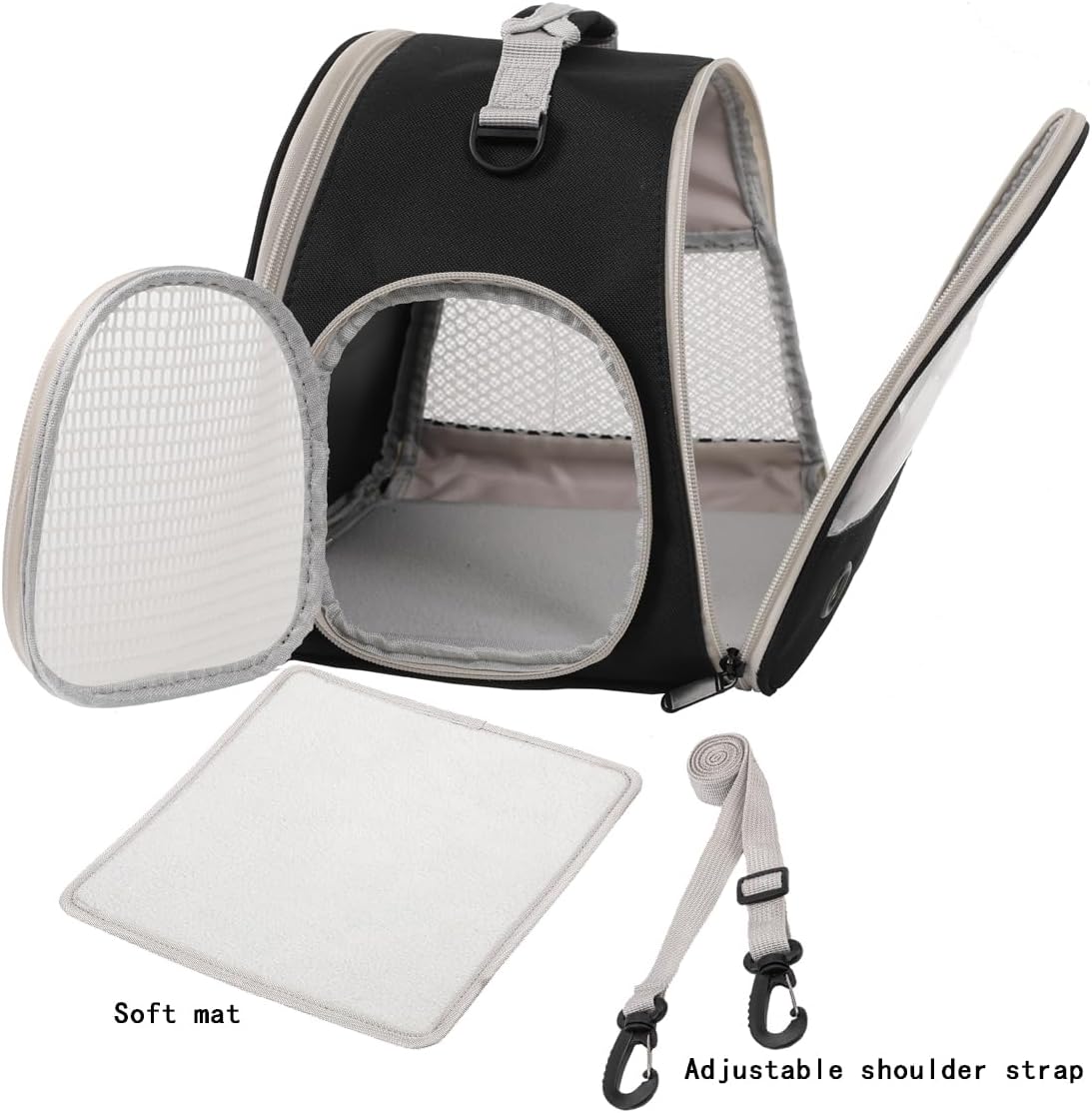 Bearded Travel Carrier,Lizards Carrier, Small Animal Travel Carrier for Sugar Glider Hedgehog Rat Parrot Bird Guinea Pig, Portable Guinea Pig Travel Carrier for 2 (Carrier)