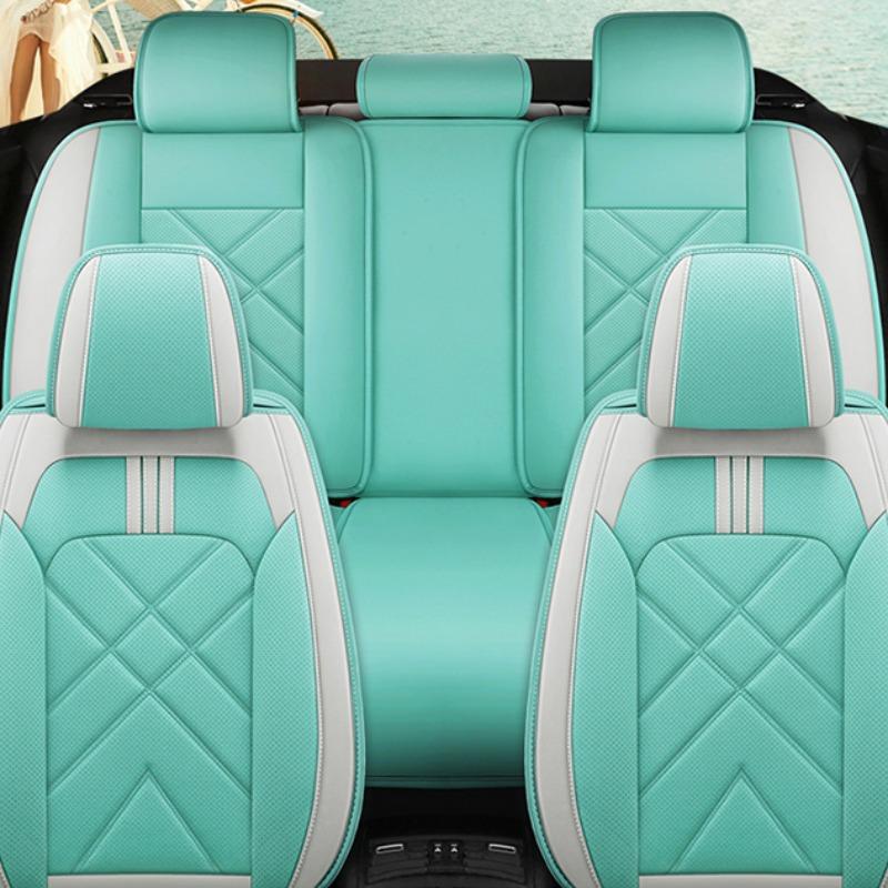 Solid Color Car Seat Cover, Full Surround Car Seat Protector, Universal Car Seat Protective Cover, Car Interior Decoration Accessories for Women & Men