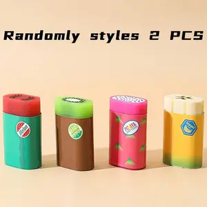 Creative Fruit-Shaped Eraser, Cute Design Office Supplies, Fun Stationery, Random Style Small Fruit Erasers, Graduation, Birthday Gifts, Teacher Items