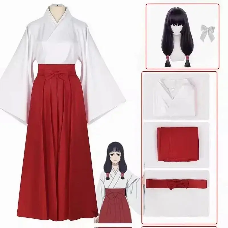 Anime Jujutsu Kaisen Iroi Utahime Cosplay Costume Utahime Iroi Kimono Uniform Wig Full Suit Halloween Costume for Women