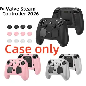 Soft Anti-Slip Silicone Cover Skins for Steam Controller 2026 Custom Protective Case with Thumb Grips for Steam Controller 2