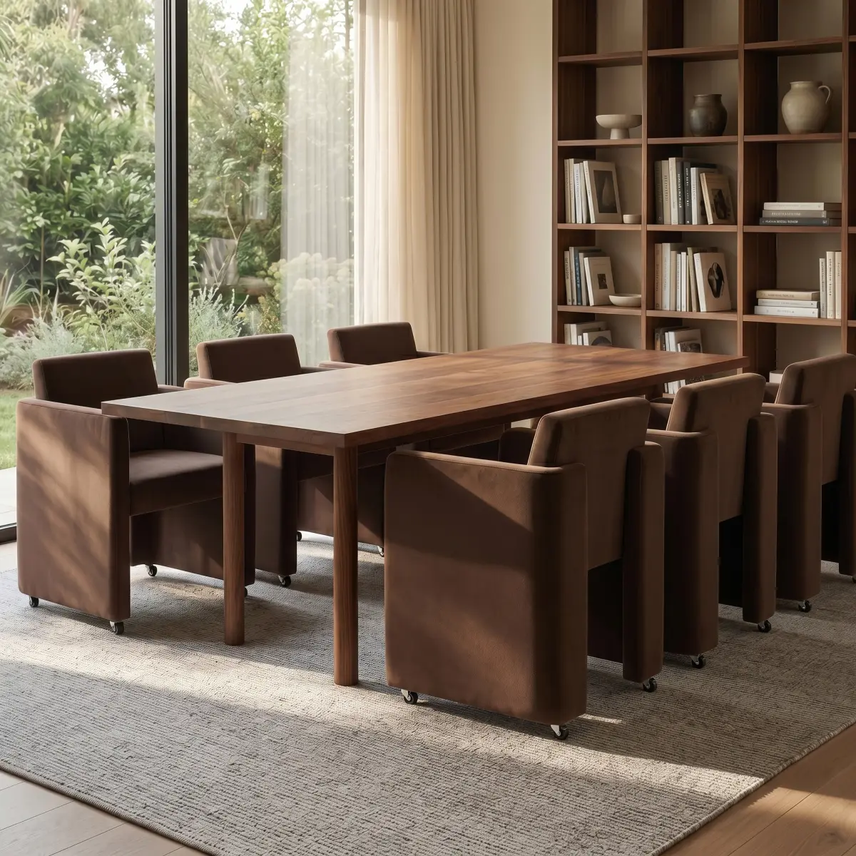 Modern Velvet Upholstered Barrel Dining Chair - Comfy Armchair for Living Room, Home Office