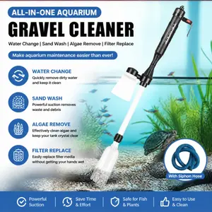 Fish Tank Electric Water Changer Pump Sand Washer Aquarium Water Change Tube Cleaning Siphon Cleaner Power Version