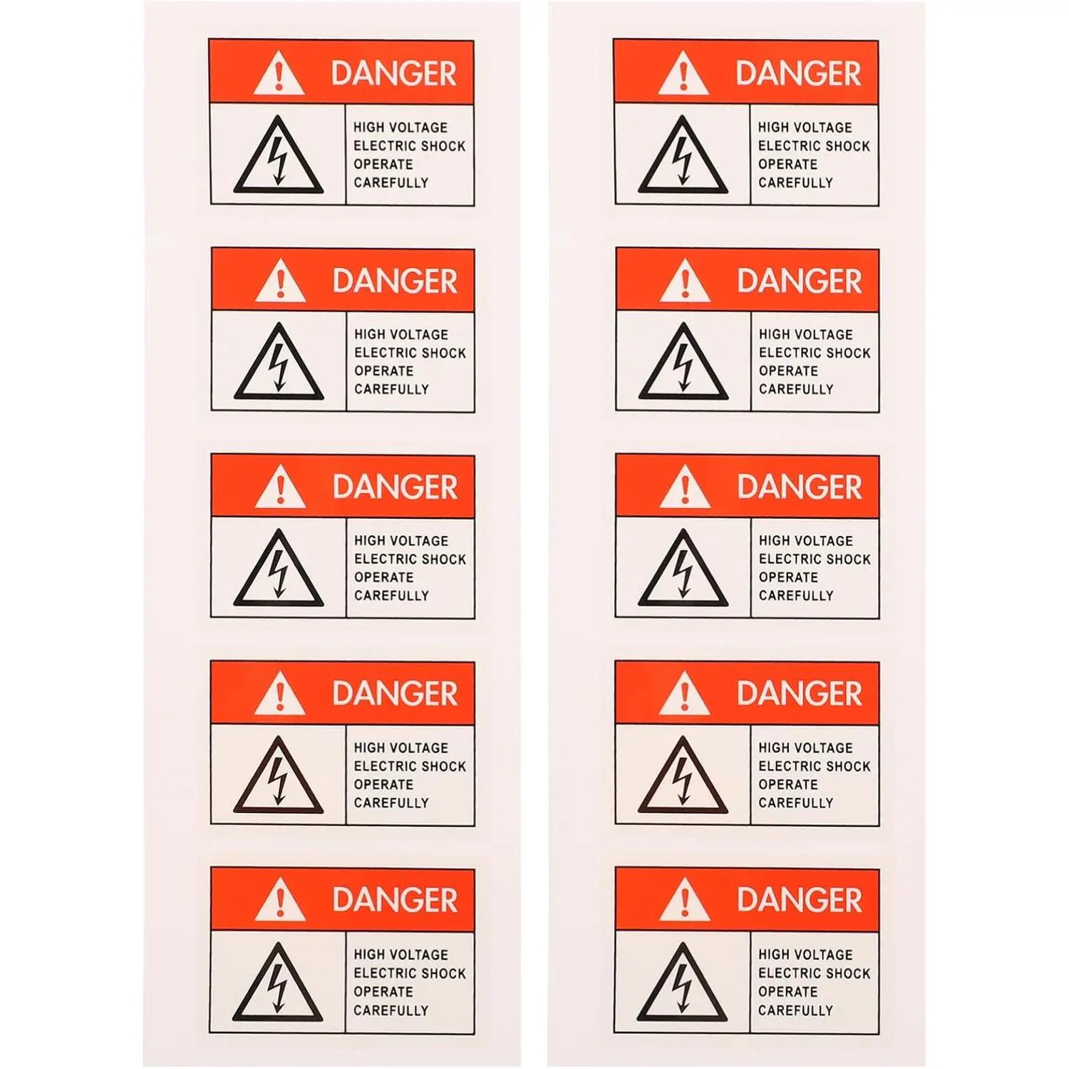 10 count High  Sign Sticker - Adhesive  Hazard Stickers | Electrical Panel Labels & Electric Box  Labels | Safety  for Caution/ Signs 2.36" X 1.57"