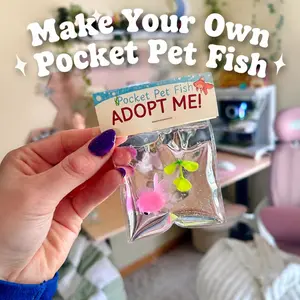 DIY Pocket Pet Fish Taba Squishy Pet Store Care Fish Tag DIY Sensory Toy Packaging Adopt Me Fish DIY Kit Make your Own Physical Toy Kit