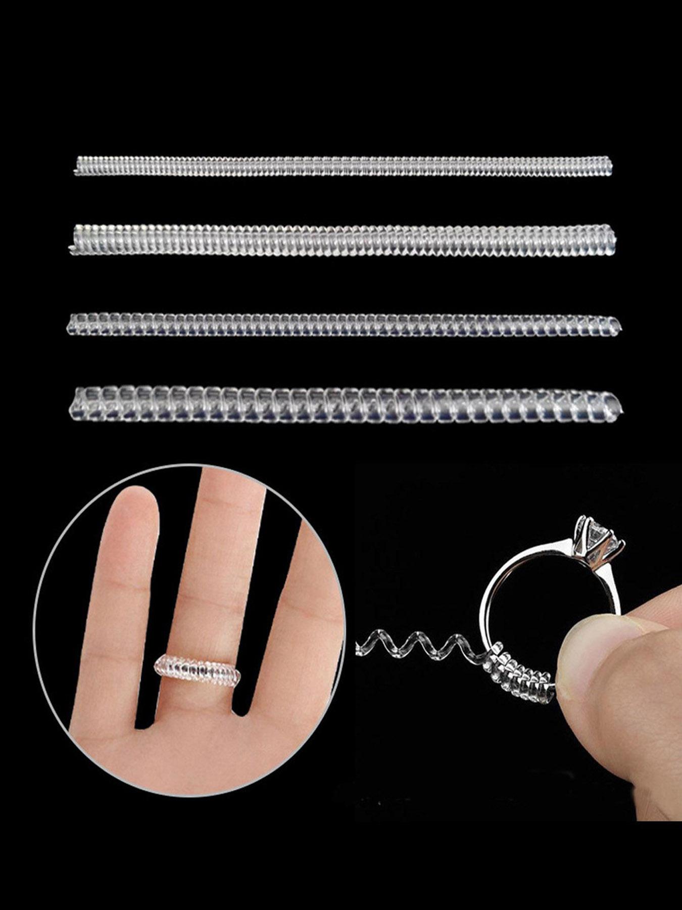 Ring Size Reducer Tool, Spiral Spring Based Rings Adjust Invisible Transparent Tightener Resizing Tool, Jewelry Guard for Women & Men, Jewellery, Accessories