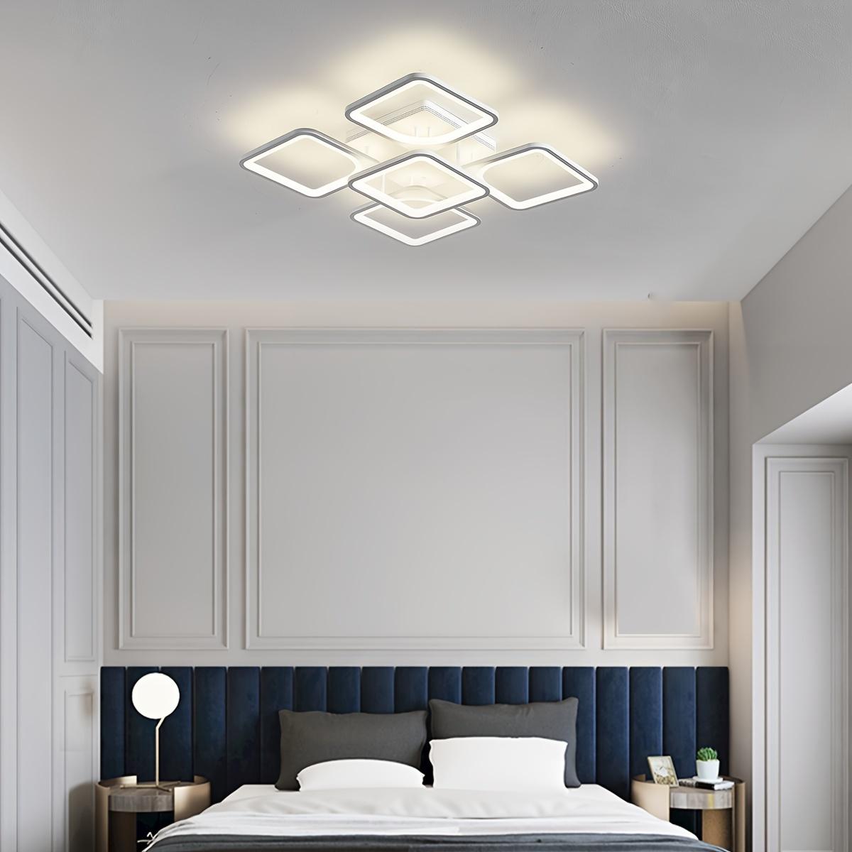 23.6 Inch 8 Square Modern Acrylic LED Recessed Ceiling Light, Dimmable with Remote Control for Kitchen Living Room Dining Room Bedroom, 3000K-6000K