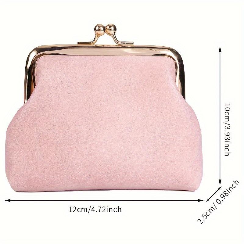 2026 New Vintage Candy-Colored Coin Purse for Women & Students, Cute Snap Closure Short Wallet Mini Handbag Coin Pouch