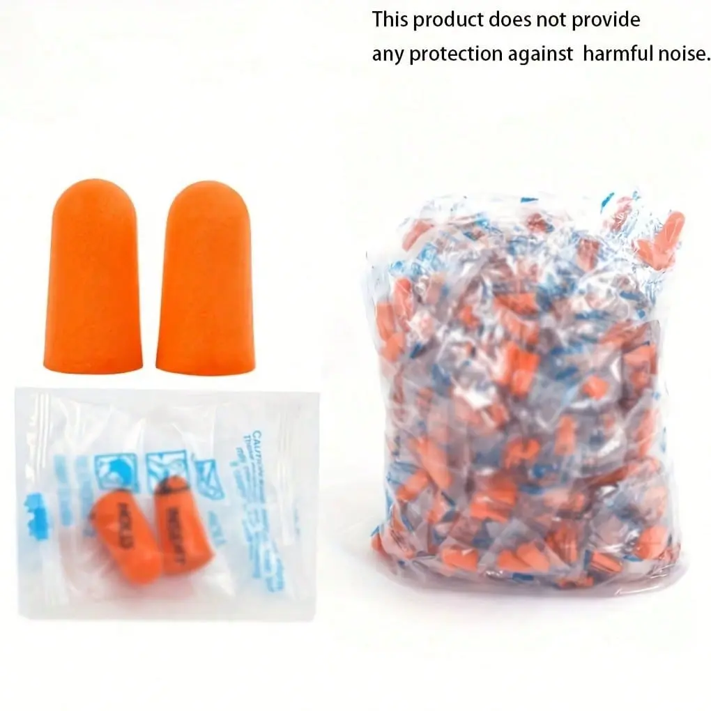 31 Pairs/51 Pairs/101 Pairs of Bagged Soft and Comfortable Foam Earplugs, Reusable and Comfortable, Suitable for Air Travel, Work, Learning, -&orange, Comfortable Fit, Durable Earplugs, Lightweight and Soft Foam Design