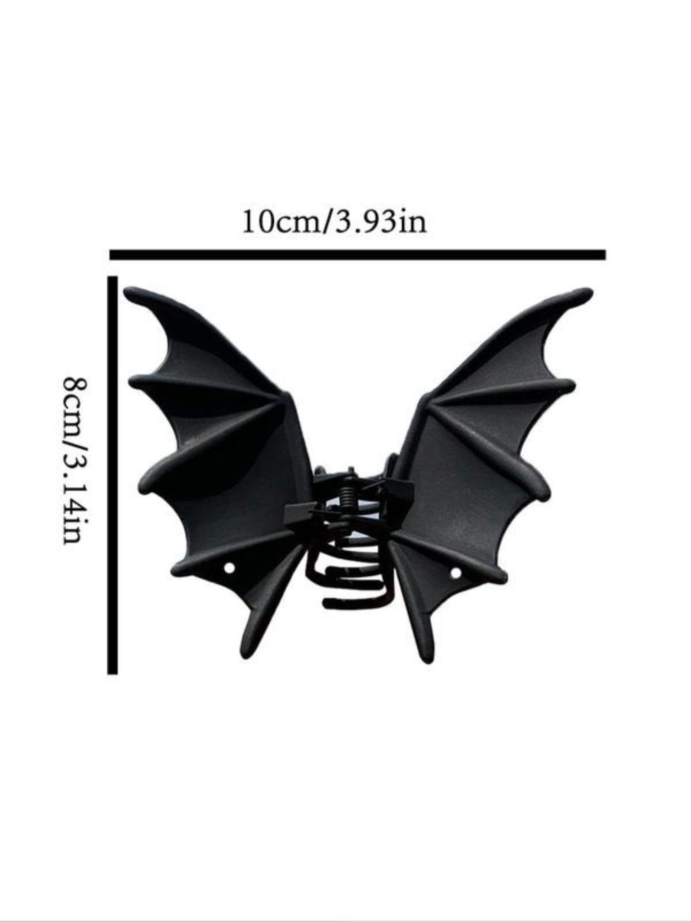 Punk Style Black Bat Hair Clip for Women, Halloween Party Accessory, Daily Wear & Costume Jewelry, Unique Gift Idea, Punk Aesthetic
