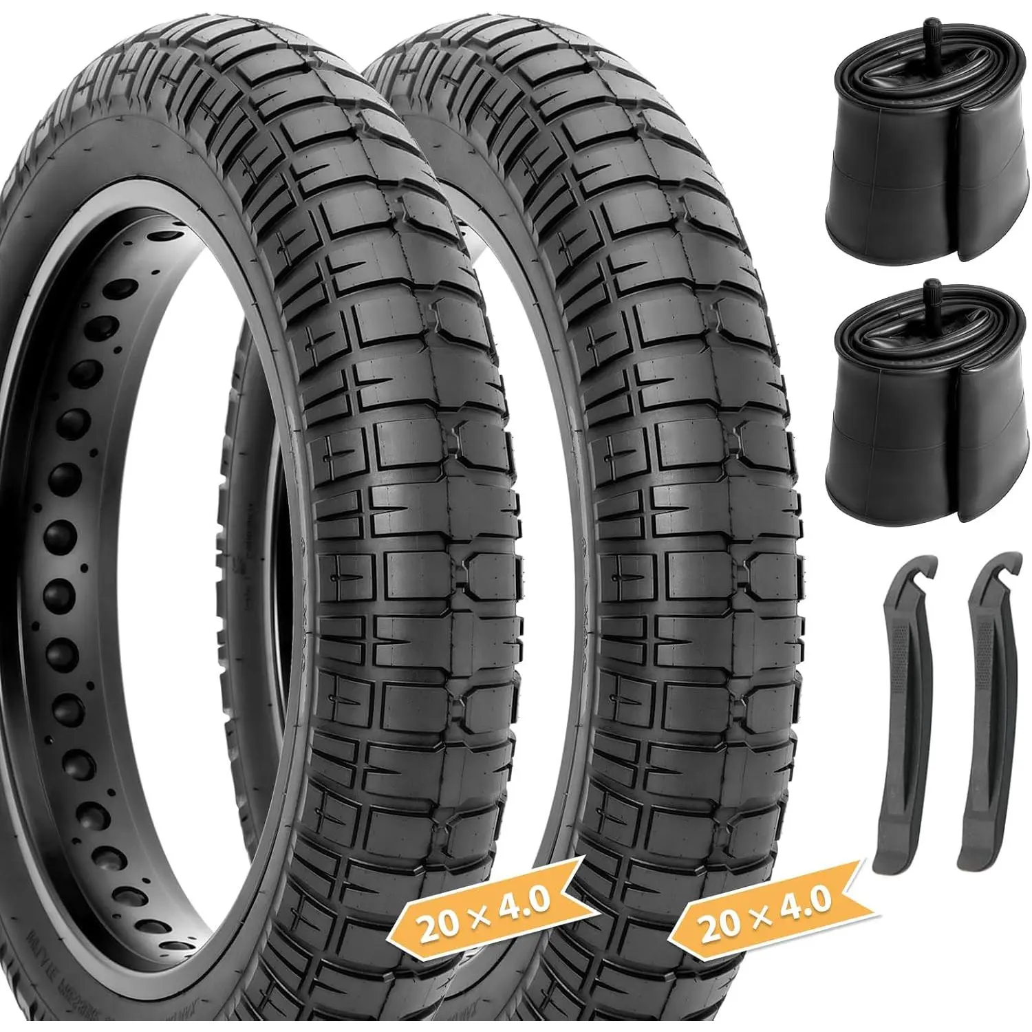 Hycline Ebike Fat Replacement Tire: 20x4.0/20x4.5/20x5.0/26x4.0 Inch Heavy Duty Wear-Resistant Folding Electric Fat Tires, All-Terrain High-Density Bicycle Tires for Street & Trail Riding