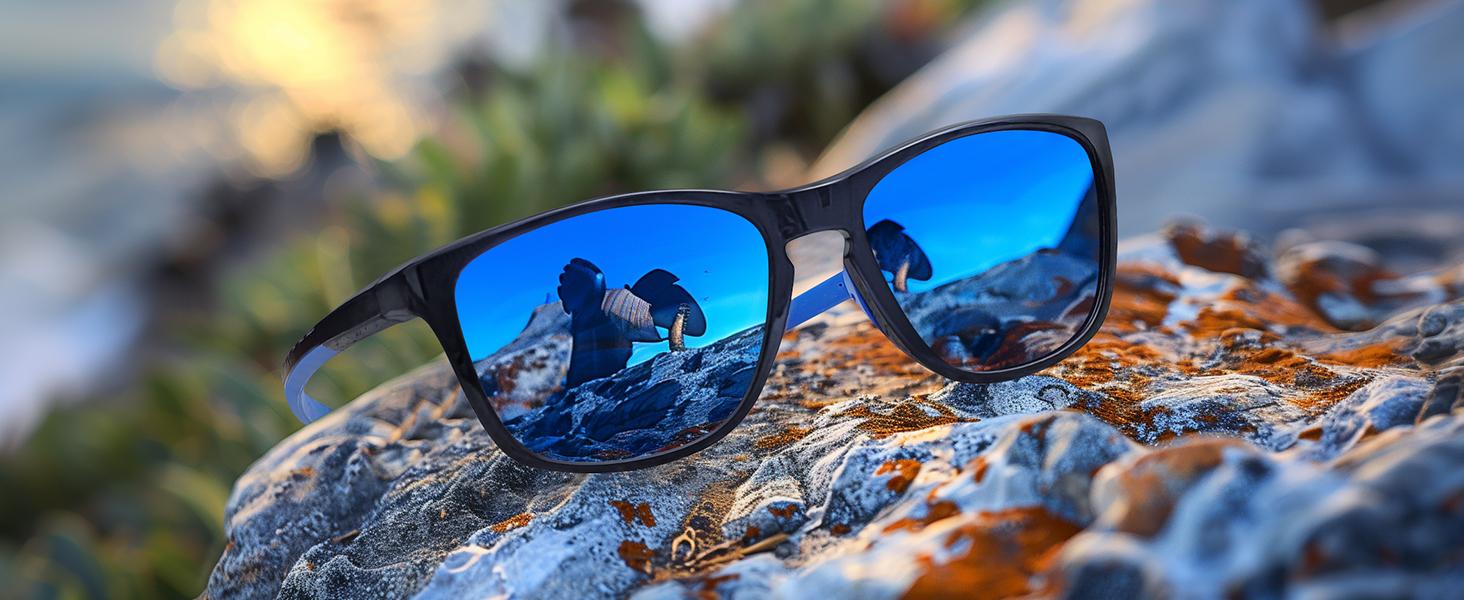 FOZONO Polarized Sports Sunglasses for Men Women, UV400 Protection Anti Glare Sun Glasses for Driving Running Cycling Fishing