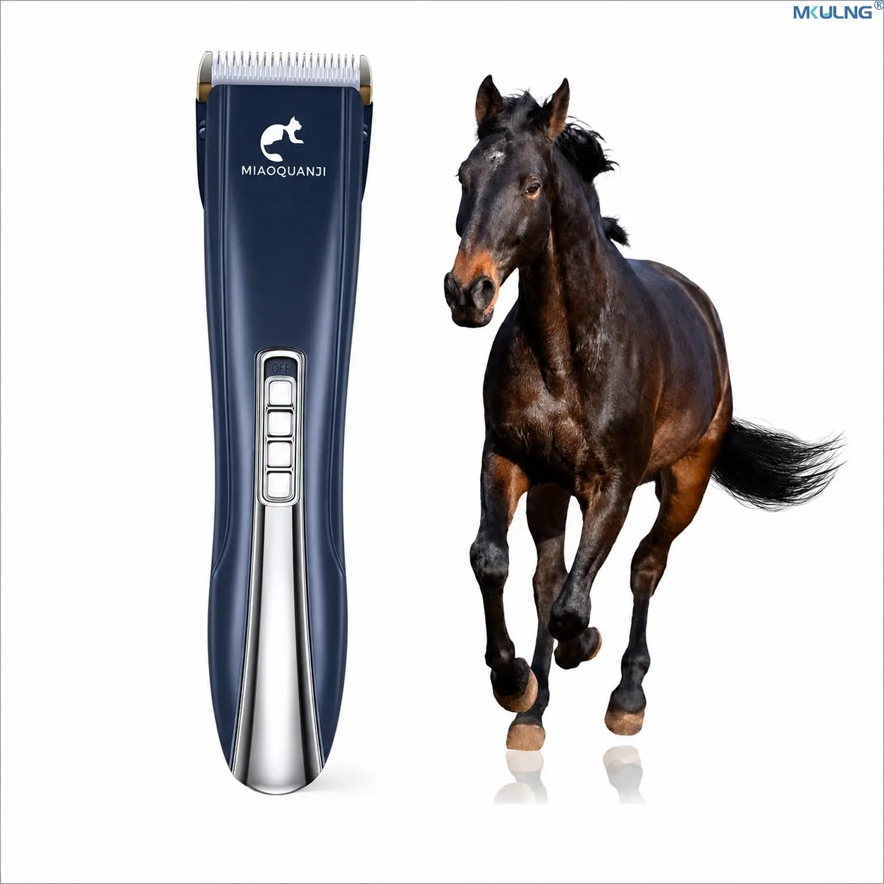 Wireless Horse Hair Clipper 8100, Detachable Blade, Skin-Friendly, Ultra-Quiet, Ideal for Knots, Long, Dense Horsehair Grooming Kit