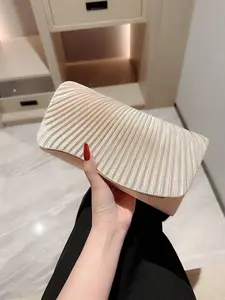 New European and American Style Women's Satin Pleated Evening Bag, Bride Wedding Bag, Versatile Crossbody Shoulder Bag, Perfect for Weddings