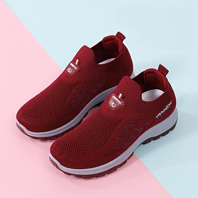 Women's Slip-On Knit Sneakers - Breathable Lightweight Non-Slip Cushioned Sole Shoes, Slip-On Closure, All-Season Walking Shoes for Gym, Dance, Everyday -Canvas Upper & PVC Outsole, Gym Shoes, Comfortable Fit, Fitness Enthusiasts, Sporty Design Women's Slip-On Knit Sneakers - Breathable Lightweight Non-Slip Cushioned Sole Shoes, Slip-On Closure, All-Season Walking Shoes for Gym, Dance, Everyday -Canvas Upper & PVC Outsole, Gym Shoes, Comfortable Fit, Fitness Enthusiasts, Sporty Design