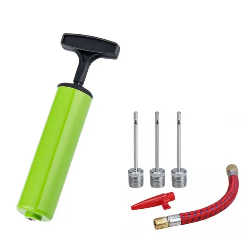 Portable Ball Pump for Soccer Basketball Volleyball, Manual Inflator with Hose and Needle, Multi-Color Inflation Tool, Equipment, Sports Accessories