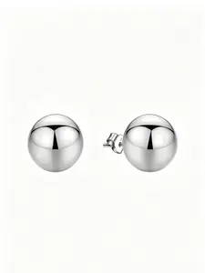 Classic Smooth Round Bead 316L Stainless Steel Earrings Set, Multiple Sizes, Non-Tarnish, Hypoallergenic, Small Bean Ear Jewelry