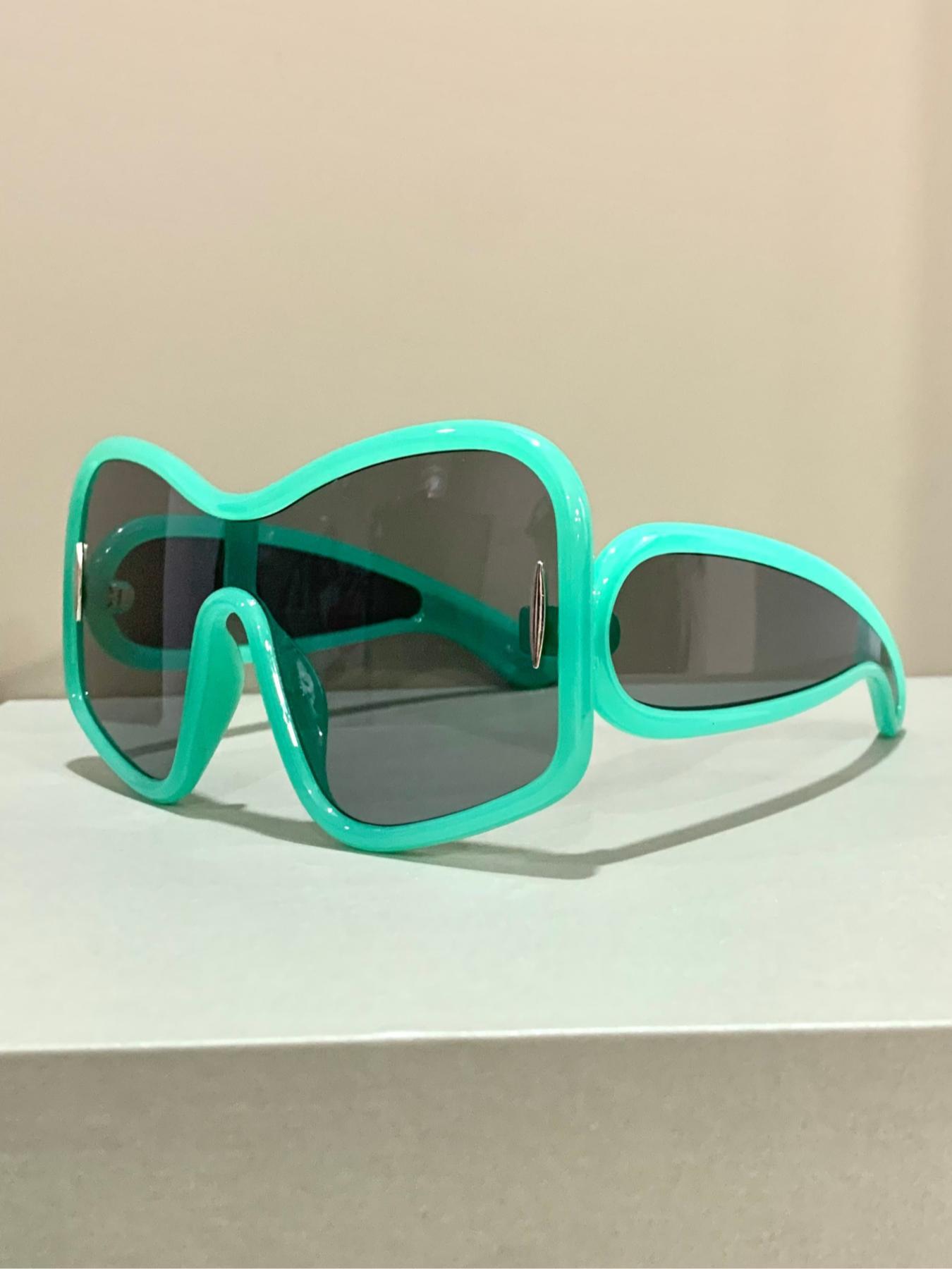 Unisex Punk Style Large Frame Glasses, Style Trendy Casual Eyeglasses for Travel Use, Novelty Frame Legs Glasses, Fashion Accessories for Outdoor Activities