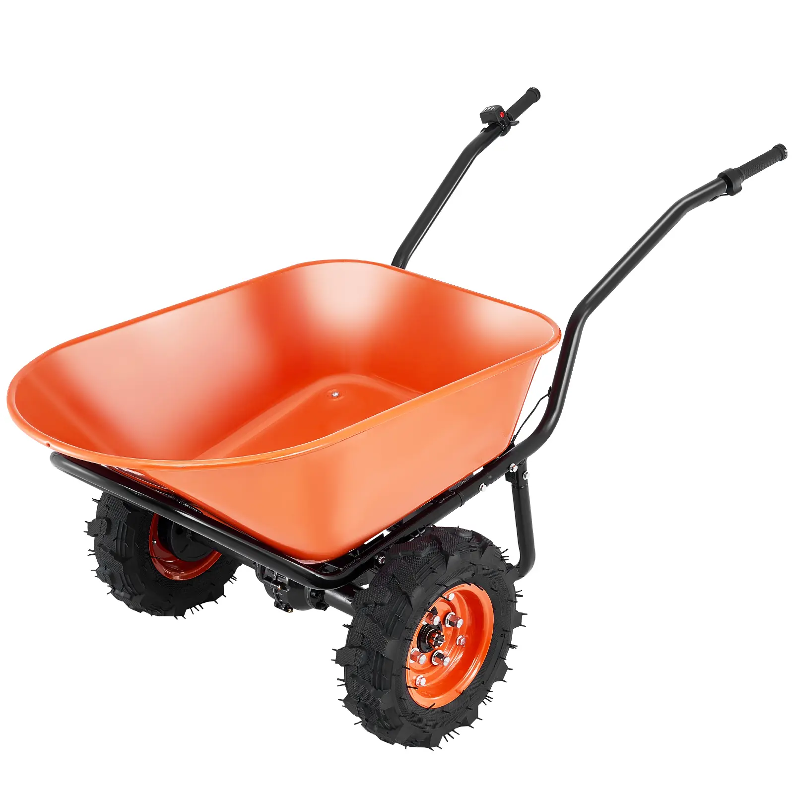 Electric Wheelbarrow Cart, 573 lbs / 260 kg Maximum Load Capacity, Iron + Plastic + Aluminum Alloy + Rubber + Lead-Acid Construction, Powerful Performance, Easy Assembly