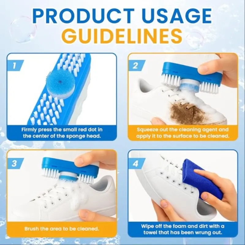 High-Efficiency Suede Shoe Cleaner Set, Portable Leather Care Kit for Suede & Canvas Shoes, Home Cleaning Essentials, Footwear Cleaner, Sneaker Stain Remover, Shoes Cleaning Agent