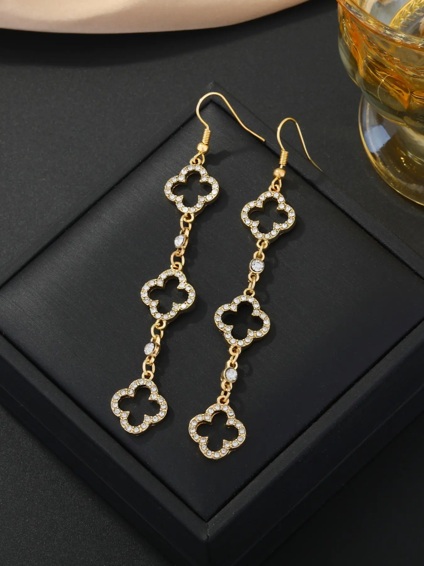 Elegant Clover Long Earrings, Soft Commuter Jewelry, Versatile Ear Accessories, Enhancing Your Style, Perfect for Daily Wear