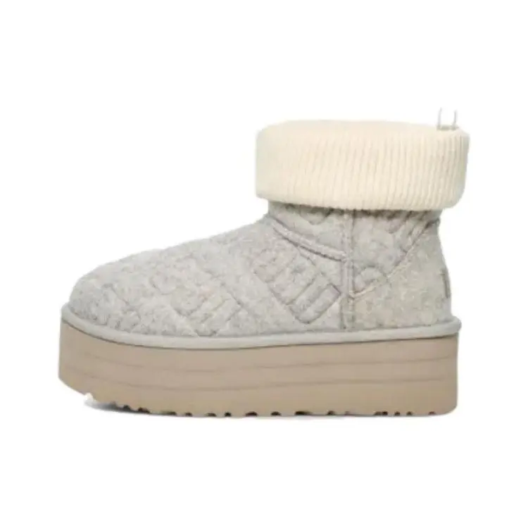 UGG Wmns Classic Mini Platform Felted Boot 'Grey' 1144047-GREY