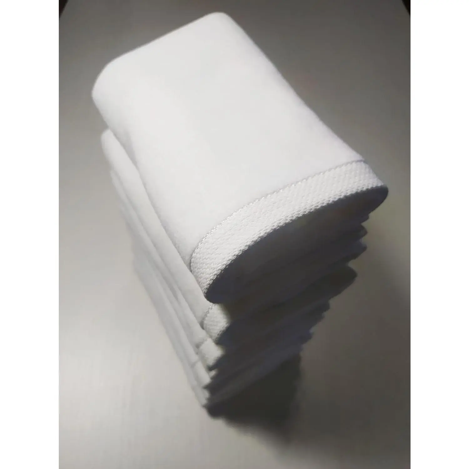 4 Pack 100 Cotton Velour Fingertip Towels - Extra Absorbent and Soft Face Towel, Ideal for Bathroom and Kitchen Use. Deluxe Premium Terry-Velour Hand Towels. Kitchen Dish Towels. (White, 4)
