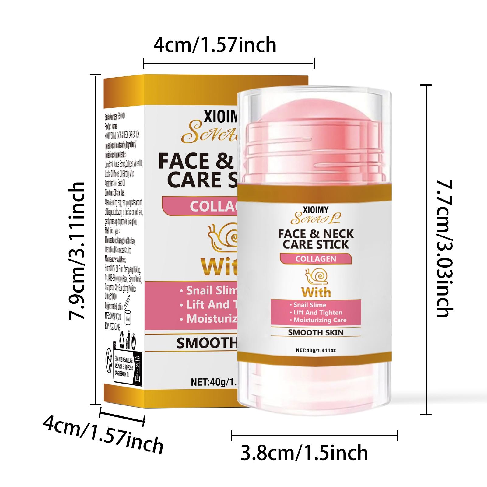 Snail & Collagen Neck & Face Care Stick, Firming Smooth Moisturizing Lifting Cream Moisturizer, Tightening Hydrating Skin, Skincare Treatment Moisture Snail & Collagen Neck & Face Care Stick, Firming Smooth Moisturizing Lifting Cream Moisturizer, Tightening Hydrating Skin, Skincare Treatment Moisture