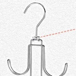 Handbags Purse Organizer for Closet: Bag Rack Hanger with 10 Big Hooks - 360° Rotation Purse Hanger for Display - Collapsible Space Saving for Handbag Belt Scarve Tie - 1 Pack Silver