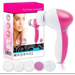 Exfoliating Electric Facial Cleanser Siline Scrub Pore Cleaner Spin Sonic Facial Cleansing Brush (5 in 1 Facial Cleansing Brush)