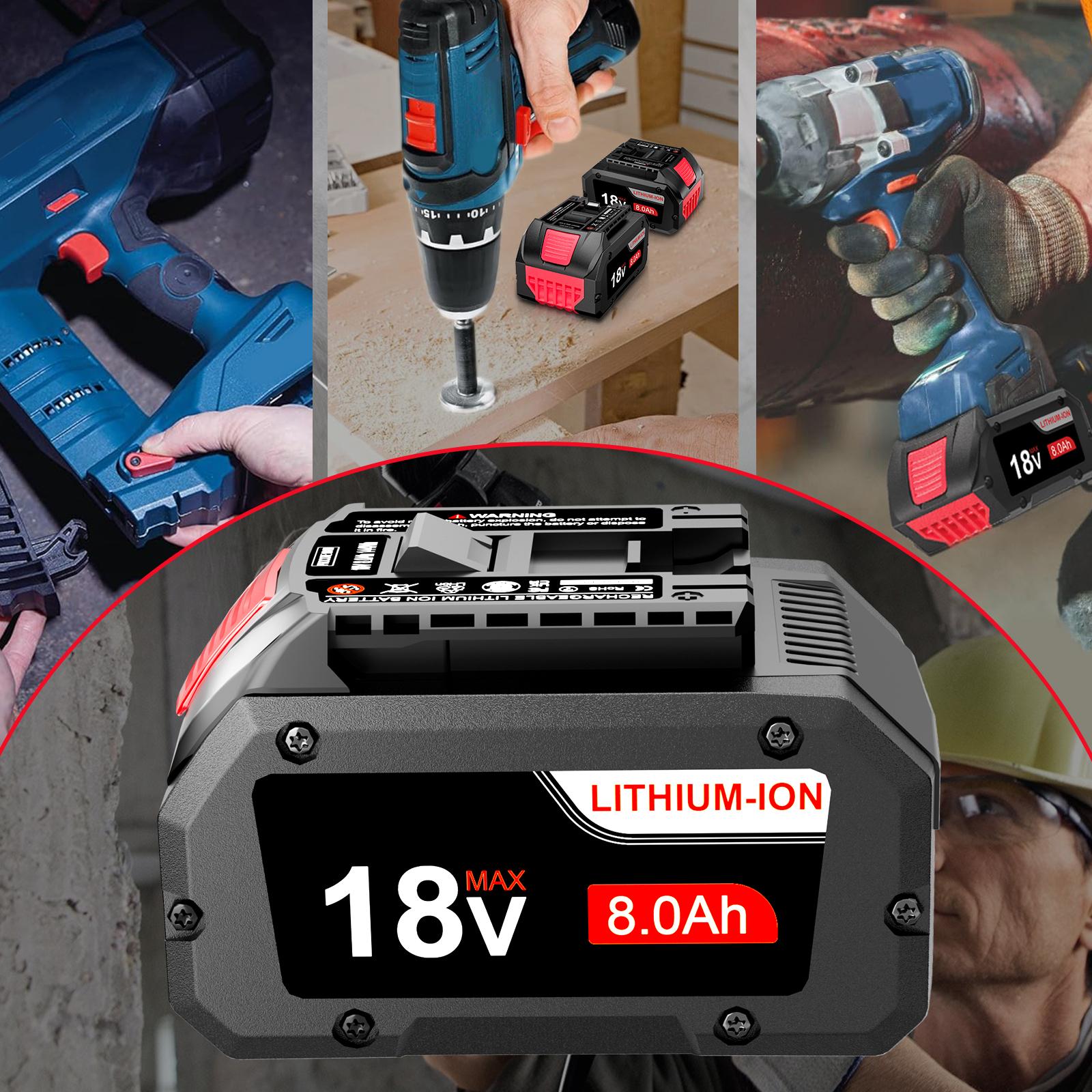 New 8.0Ah For Bosch 18V Li-Ion Battery BAT620 BAT609 Professional GBA 3165140791649 New 8.0Ah For Bosch 18V Li-Ion Battery BAT620 BAT609 Professional GBA 3165140791649