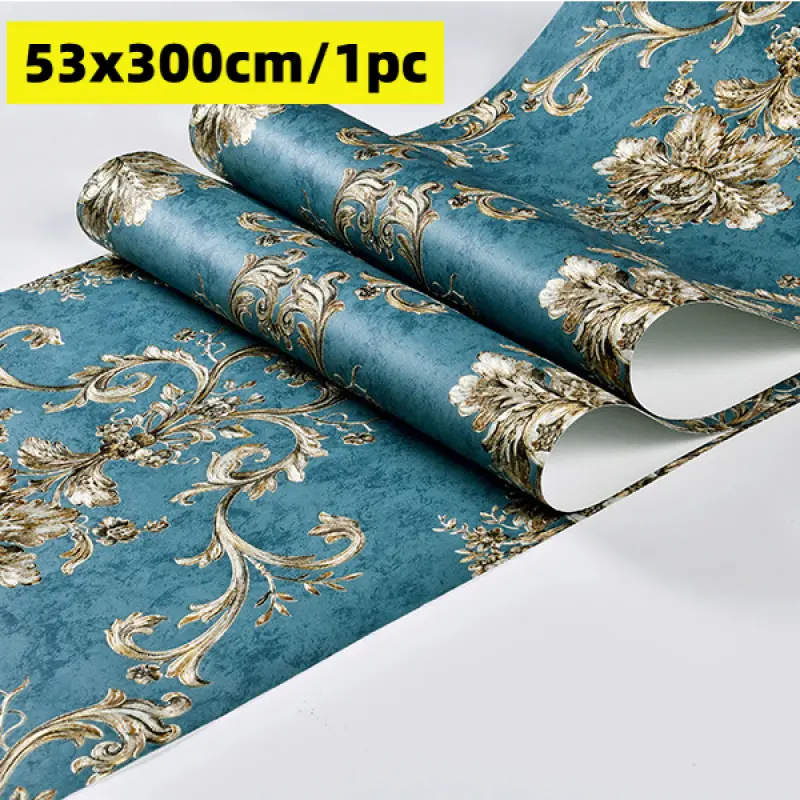 High-End Precision Embossed Non-Woven Self-Adhesive Wallpaper Value Pack, Self Stick Wallpaper, 3D Embossed Relief, Lowest Cost Modern Luxury TV Background Wall.