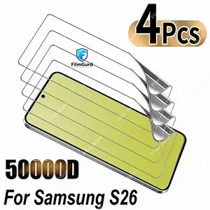 Samsung Galaxy S26 S26 Ultra S26 Plus S26 Edge Hydrogel Film Screen Protector 4-Pack Supports Fingerprint Recognition Compatible with SM-S948B DS SM-S942B DS SM-S947B DS