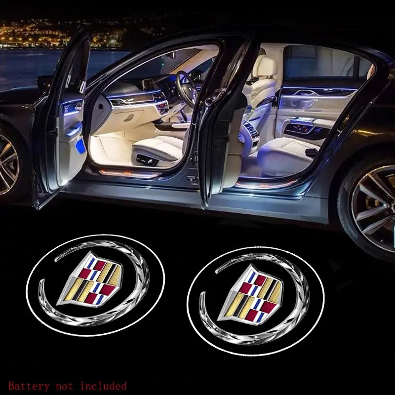 Car Door Emblem Projector Light, Wireless Welcome Lamp for Cadillac Models, Enhance Your Vehicle's Aesthetics and Functionality, Door Projector Lights
