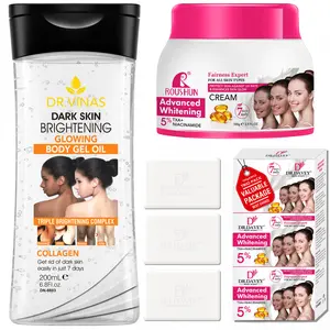 Skincare 5-piece Glowing Body Oil+Advanced Facial Cream+Soot Skincare Set Gift Clear Water Feeling Sunscreen Milk Refreshing Non greasy UV Protection with Skincare Oil Moisturizing for Body, Face, Hand, Lip, Eye, Travel