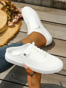 New Slip-On Sneakers, Breathable Flyknit Design, Comfortable One-Step On, Versatile Casual Shoes for Daily Wear
