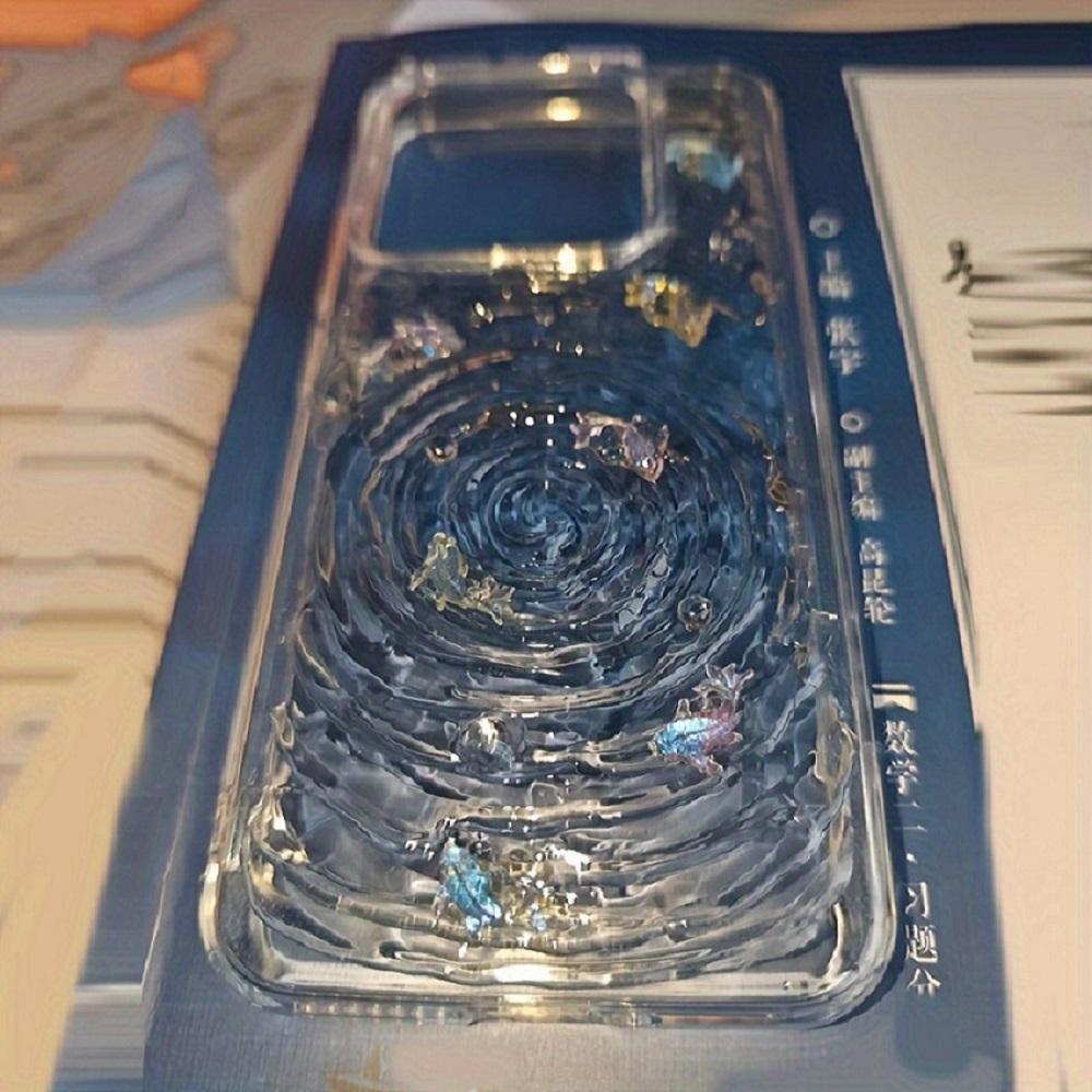 3D Koi Pattern Phone Case, Phone Protective Cover, Phone Accessory Compatible with iPhone 11 12 13 14 15 Pro Max, Casing, Protector