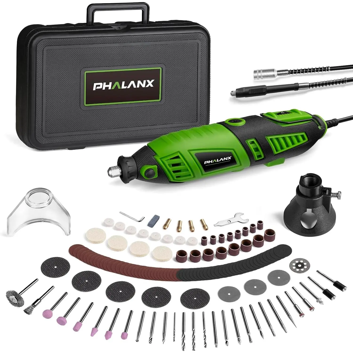 180W Tool Kit, 1.5-Amp 6 Variable Speed with Flex Shaft, 8000-32000RPM Multi-Tool& 139pcs Accessories Kit, Multiuse Set Prefect for Crafting Projects and DIY Creations-