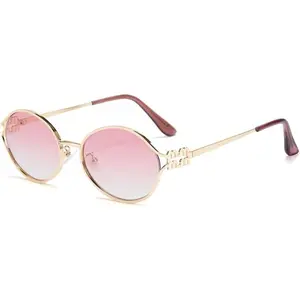 Retro Oval 90s Metal Sunglasses for Women, 2026 Trendy Chic Narrow  Sun Glasses Fashion Sunnies 1284