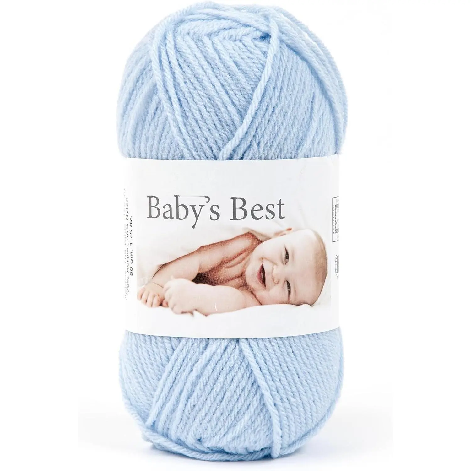 ’s  Blue Yarn for Crocheting and Knitting, Lightweight Size 2 Yarn for  Blankets, Afghans and Clothing, Soft  Nylon Blend, 171 Yards - 1 Skein