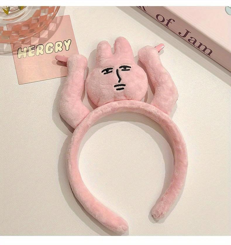 Fun Hand-Raising Design Hair Bun Headband – Joyful Cartoon Headband, Grips Bangs & Hair Strands for Women & Girls