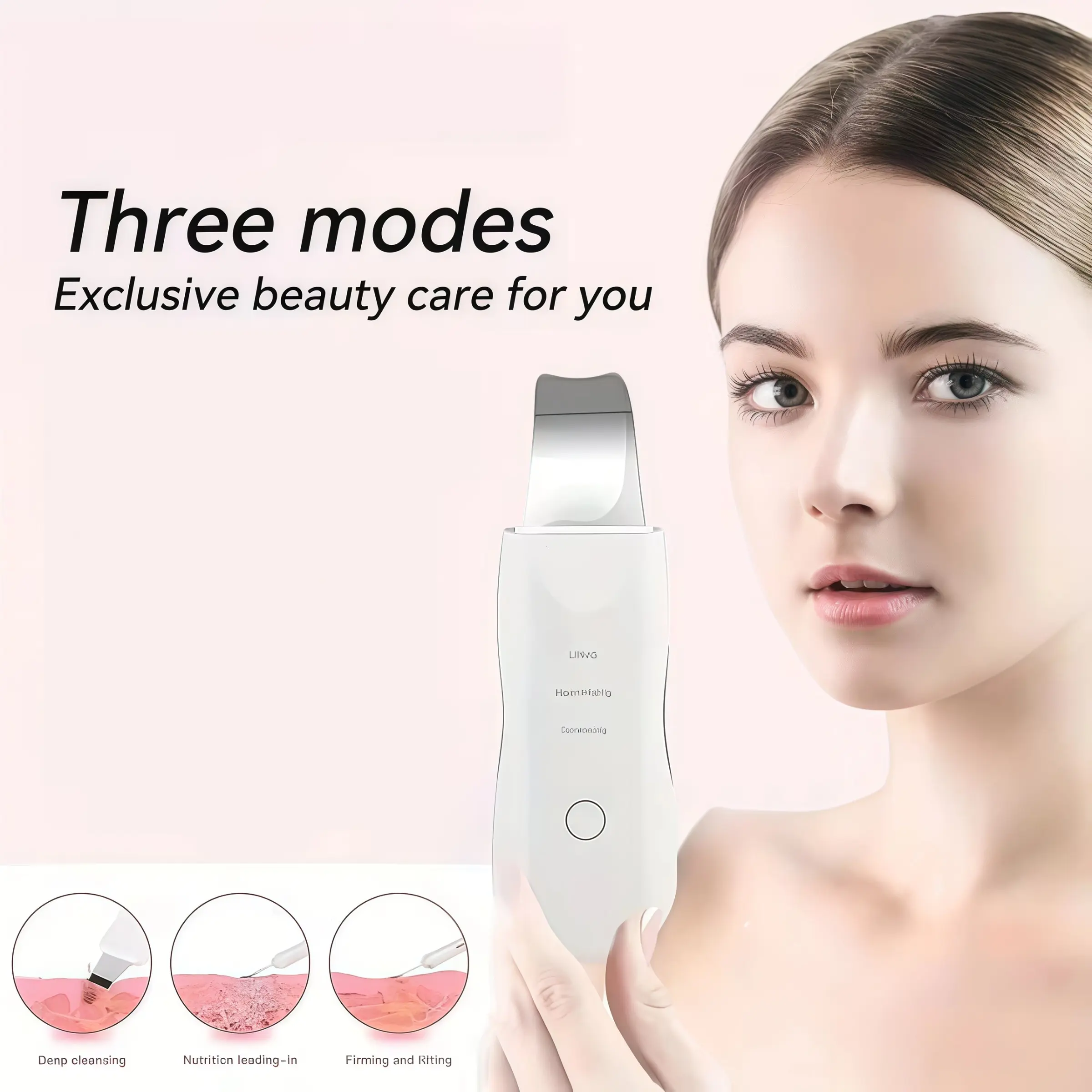 Skin Care Home Facial Scrubber Massager, Facial Care Tools, Beauty Instrument for Skin Brightening and Cleansing,