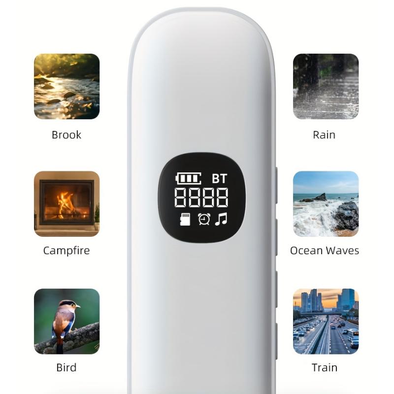 BLD07 Bone Conduction Wireless Speaker, Portable Music Player, No Earbuds Needed, Auto Power-off Function, Built-in 11 White Noise Options, Gentle Sounds for Bedtime Relaxation, Suitable for Bedrooms, Dormitories, and Offices