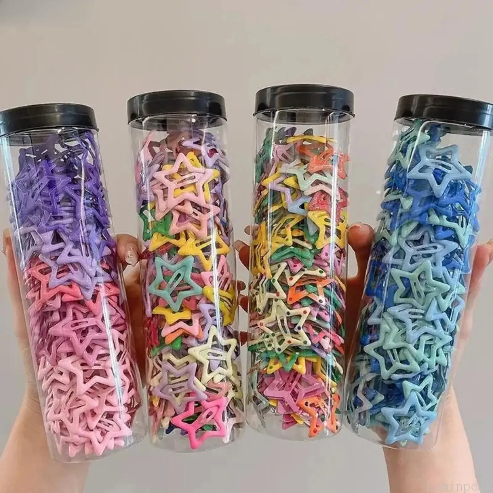 100-Pack Kawaii Hair Clips Claw Set - Mini Non-Slip Plastic Fashion Hairpins, Decorative Hairstyle Accessory for Girls, Essential for Daily Styling & Indoor Recreation