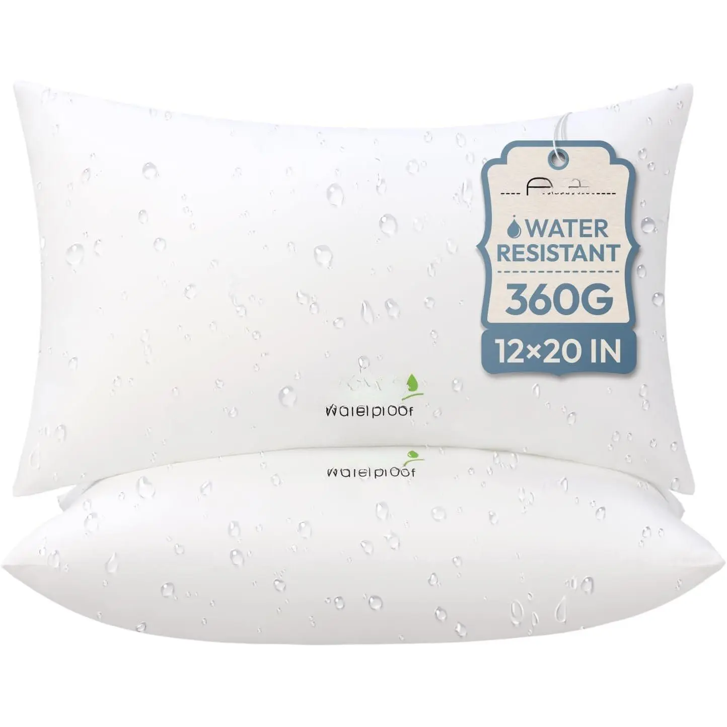 Outdoor  Pillows, 12x20 Pillow Inserts Set of 2 | Water Resistant, , rative for Garden, Sham Square Pillow Insert,  for Sofa Couch