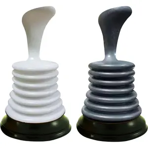 Small 7" Sink Plunger - Mini Clog Remover for Kitchen & Bathroom Sink Drains - Hand , Space-Saving &  Suction -  Fit, Commercial Grade, /White, 2-Pack