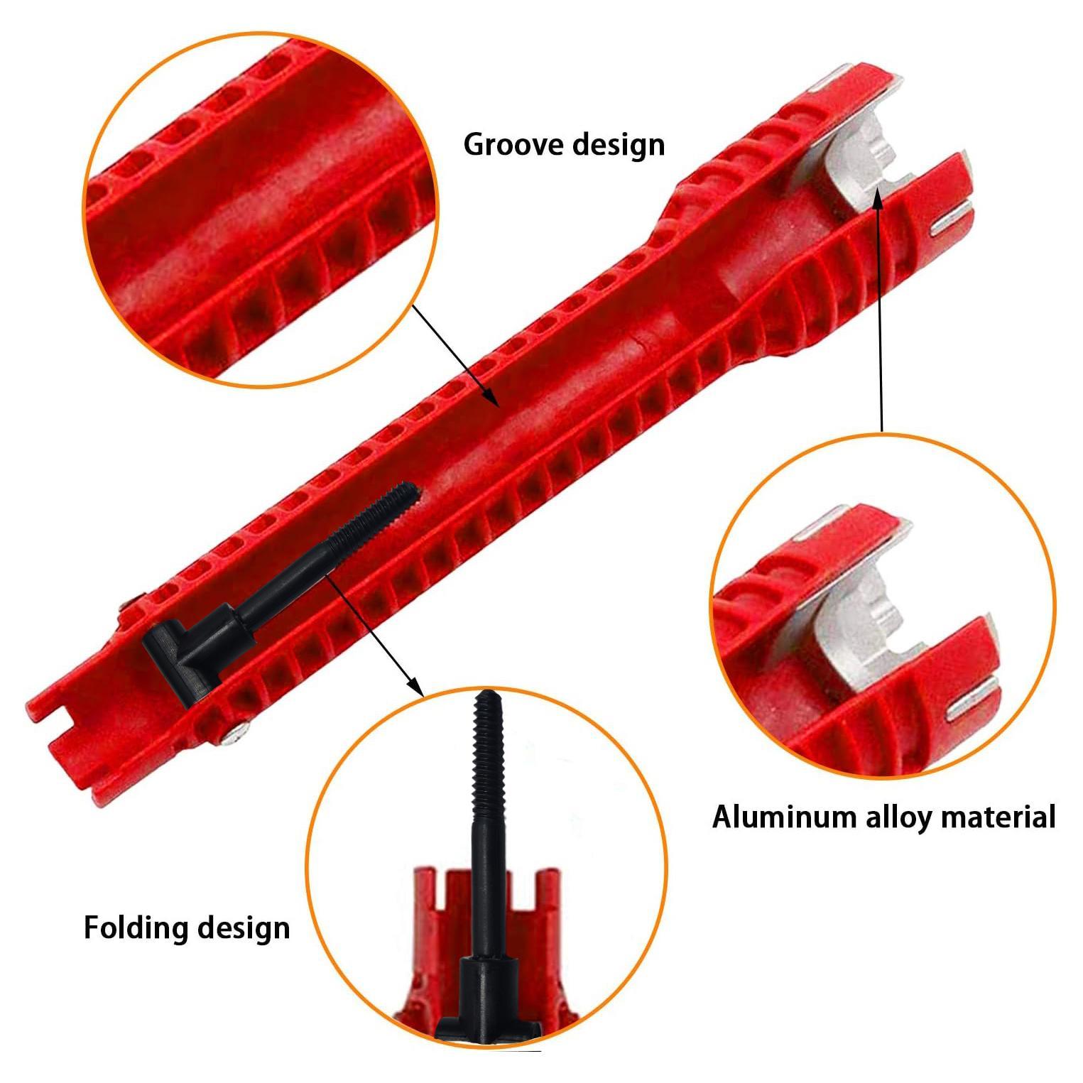 Multifunctional Faucet Ratchet Wrench Set, Sink Faucet Installer and Pipe Extractor Tool for Kitchen and Bathroom Plumbing #GLOBAL PICKS